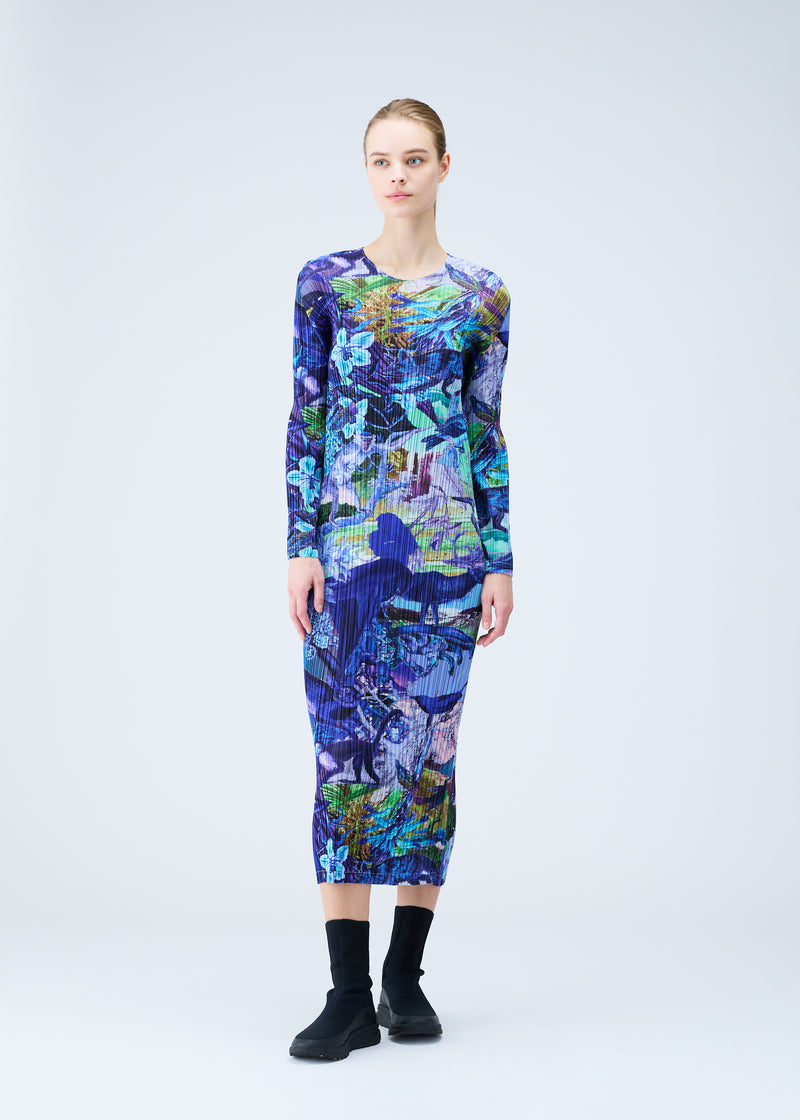 AURORA JUNGLE Dress Blue