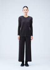 RAMIE PLEATS Top Charcoal