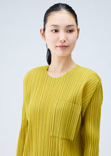 RAMIE PLEATS Top Ochre