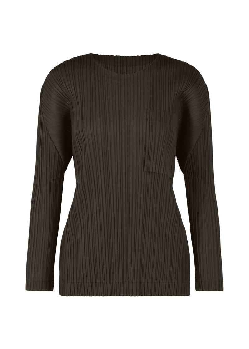 RAMIE PLEATS Top Charcoal