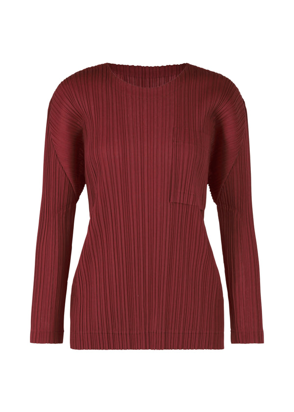 RAMIE PLEATS Top Carmine