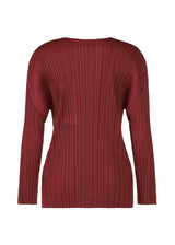 RAMIE PLEATS Top Carmine