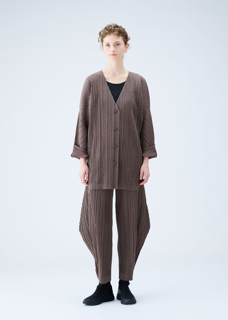 FISHBONE Cardigan Brown x Beige