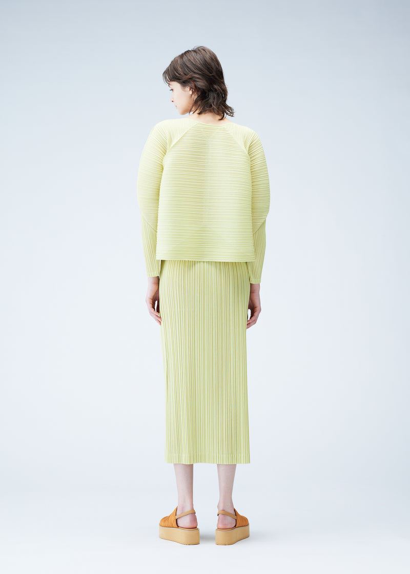 RAMIE PLEATS Skirt Cream Yellow