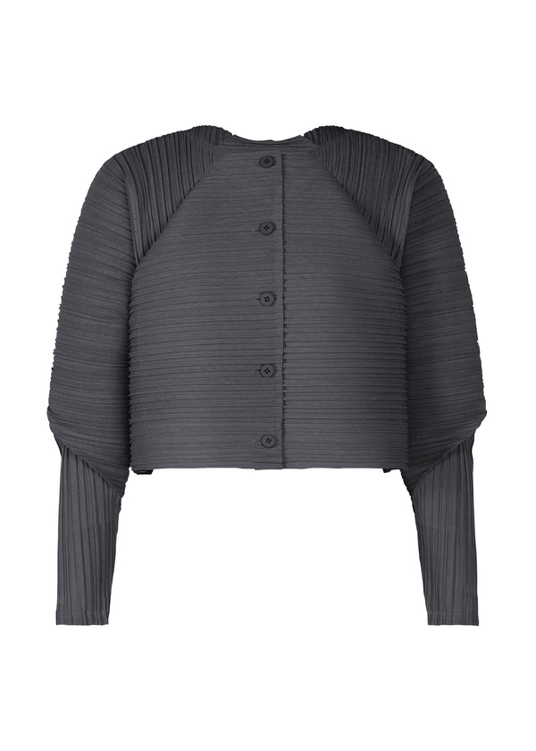 RAMIE PLEATS Cardigan Charcoal