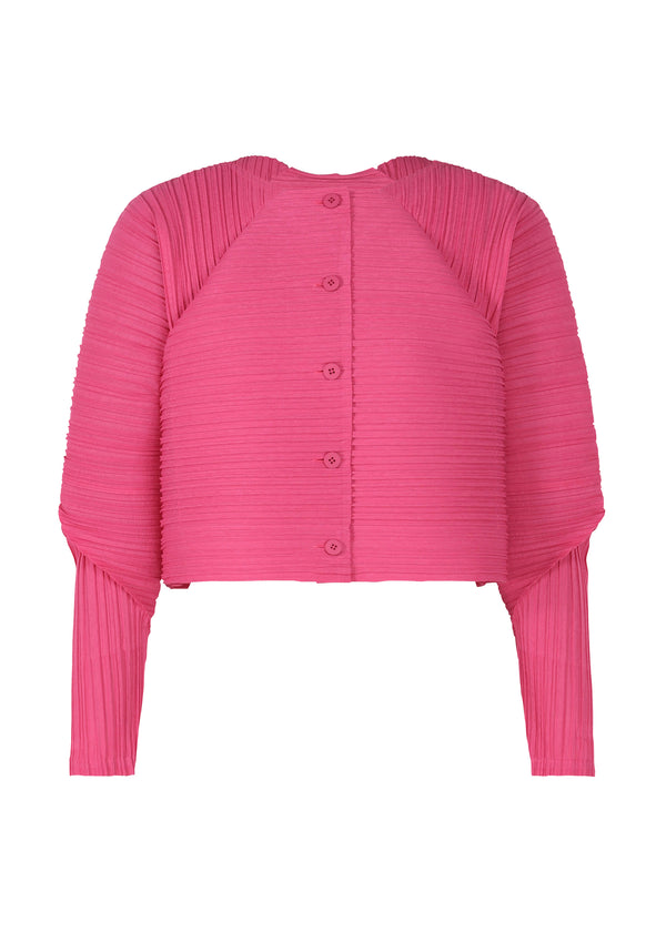 RAMIE PLEATS Cardigan Deep Pink