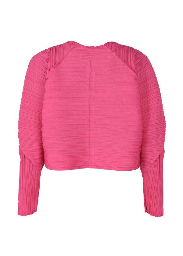 RAMIE PLEATS Cardigan Deep Pink