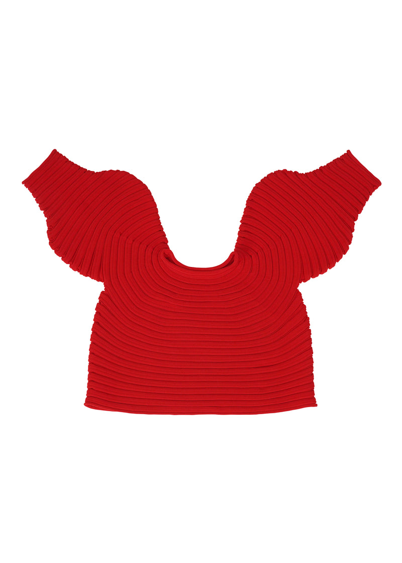 MUSHROOM KNIT Top Red