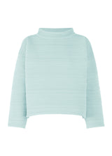 CREPE KNIT Top Light Blue