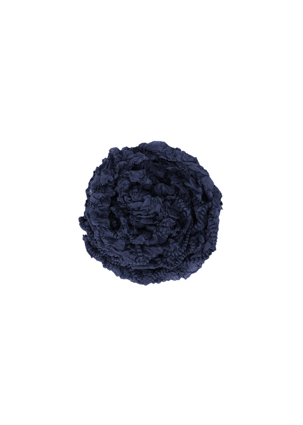 WAVY SHIBORI SCARF Stole Dark Blue