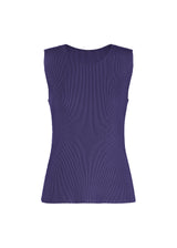 A product shot of the PLEATS PLEASE ISSEY MIYAKE  MIST JULY top in dark blue (73)