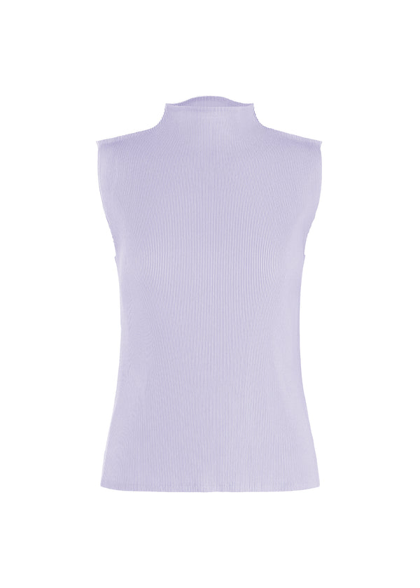 A product shot of the PLEATS PLEASE ISSEY MIYAKE  MIST JULY top in light blue (70)