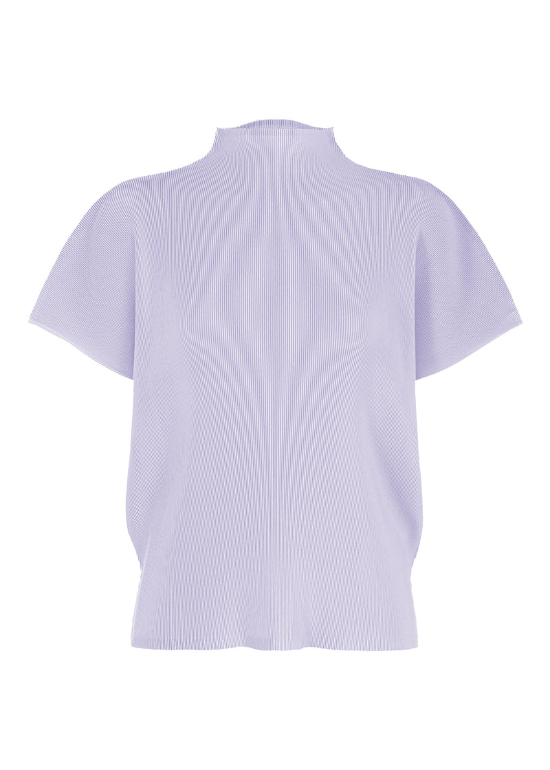 A product shot of the PLEATS PLEASE ISSEY MIYAKE  MIST JULY top in light blue (70)