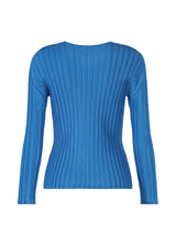 A detail shot of the PLEATS PLEASE ISSEY MIYAKE RIB PLEATS OCTOBER top.