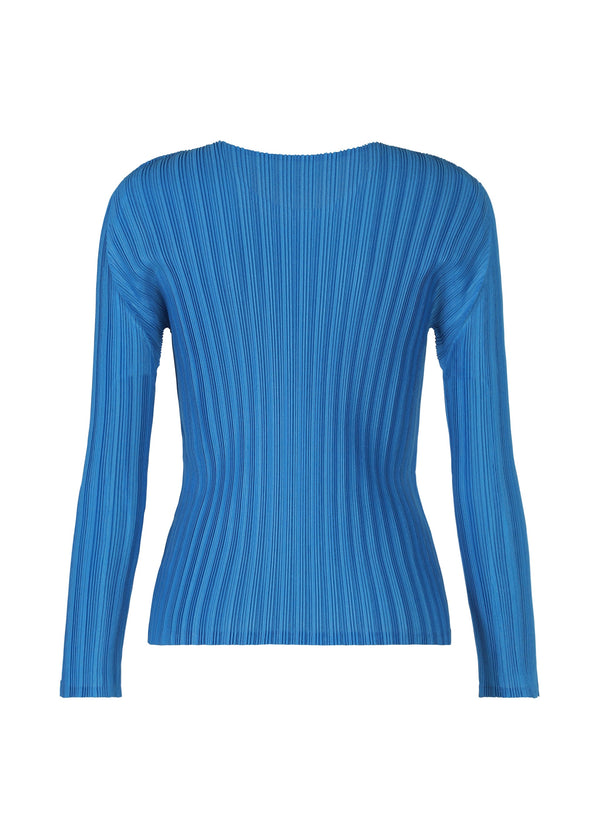 A detail shot of the PLEATS PLEASE ISSEY MIYAKE RIB PLEATS OCTOBER top.