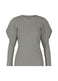 RIB PLEATS OCTOBER Top Grey