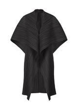 A product shot of the PLEATS PLEASE ISSEY MIYAKE MONTHLY COLORS NOVEMBER vest in black (15).