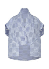 A product shot of the PLEATS PLEASE ISSEY MIYAKE NEBULA vest in light blue (70).