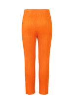 A detail shot of the PLEATS PLEASE ISSEY MIYAKE  MONTHLY COLORS JULY trousers