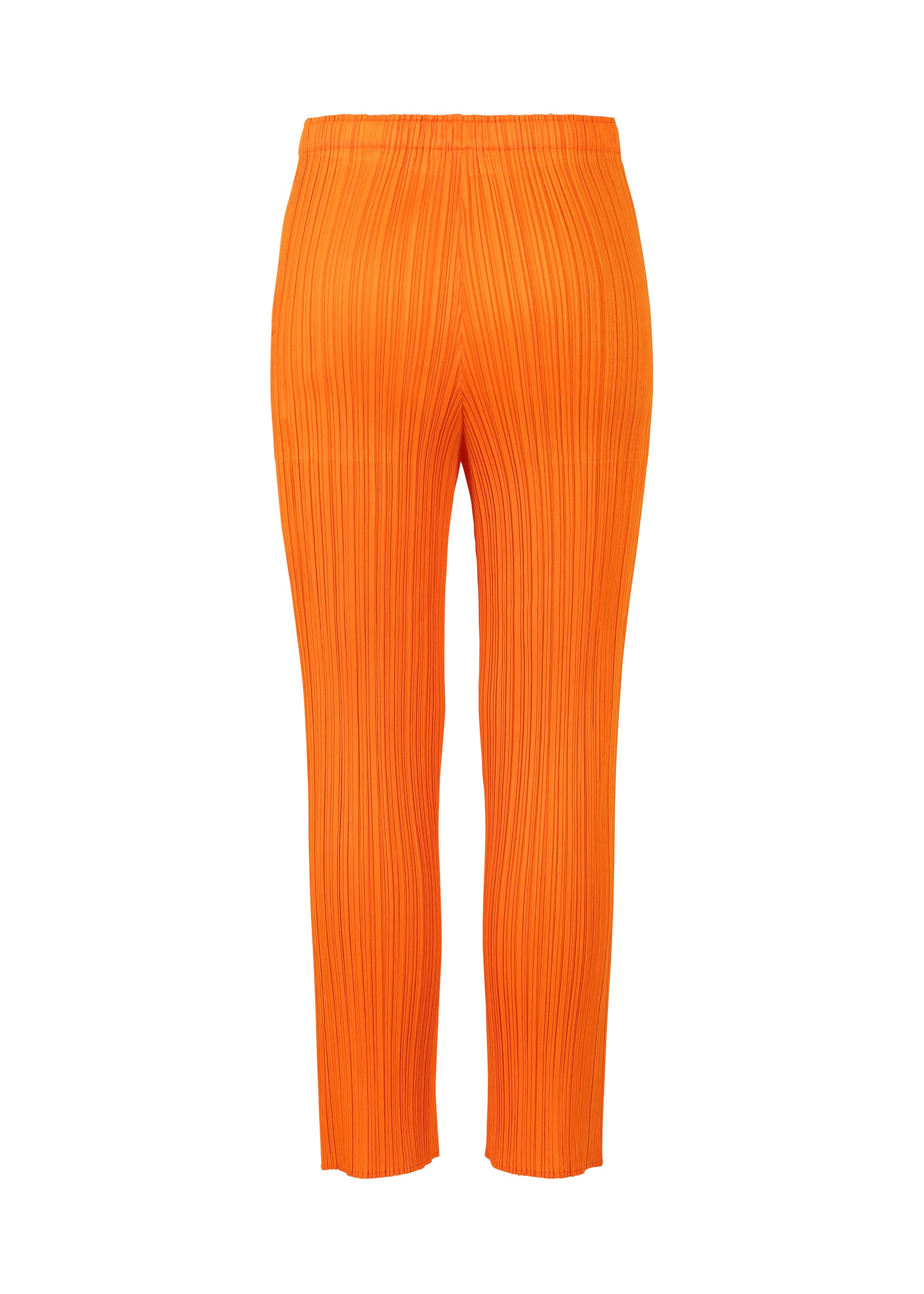 A detail shot of the PLEATS PLEASE ISSEY MIYAKE  MONTHLY COLORS JULY trousers