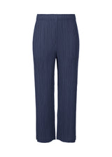 A product shot of the PLEATS PLEASE ISSEY MIYAKE  THICKER BOTTOMS 1 trousers in navy (75)