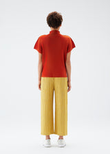 A model wears the PLEATS PLEASE ISSEY MIYAKE  THICKER BOTTOMS 1 trousers