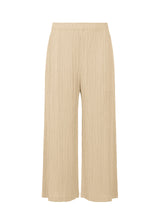 A product shot of the PLEATS PLEASE ISSEY MIYAKE  THICKER BOTTOMS 1 trousers in light beige (40)