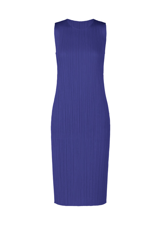 A product shot of the PLEATS PLEASE ISSEY MIYAKE  MONTHLY COLORS JULY dress in blue (72)