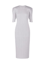 A product shot of the PLEATS PLEASE ISSEY MIYAKE  MONTHLY COLORS JULY dress in light grey (10)