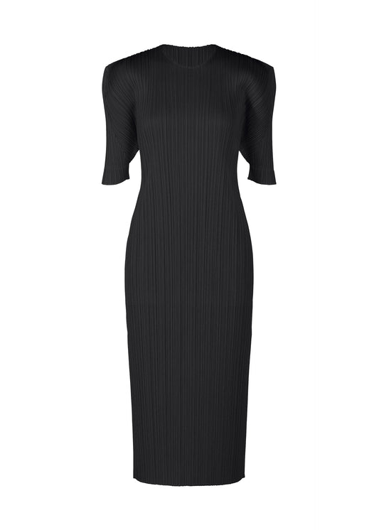 A product shot of the PLEATS PLEASE ISSEY MIYAKE  MONTHLY COLORS JULY dress in black (15)