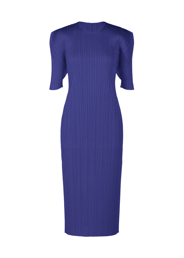 A product shot of the PLEATS PLEASE ISSEY MIYAKE  MONTHLY COLORS JULY dress in blue (72)