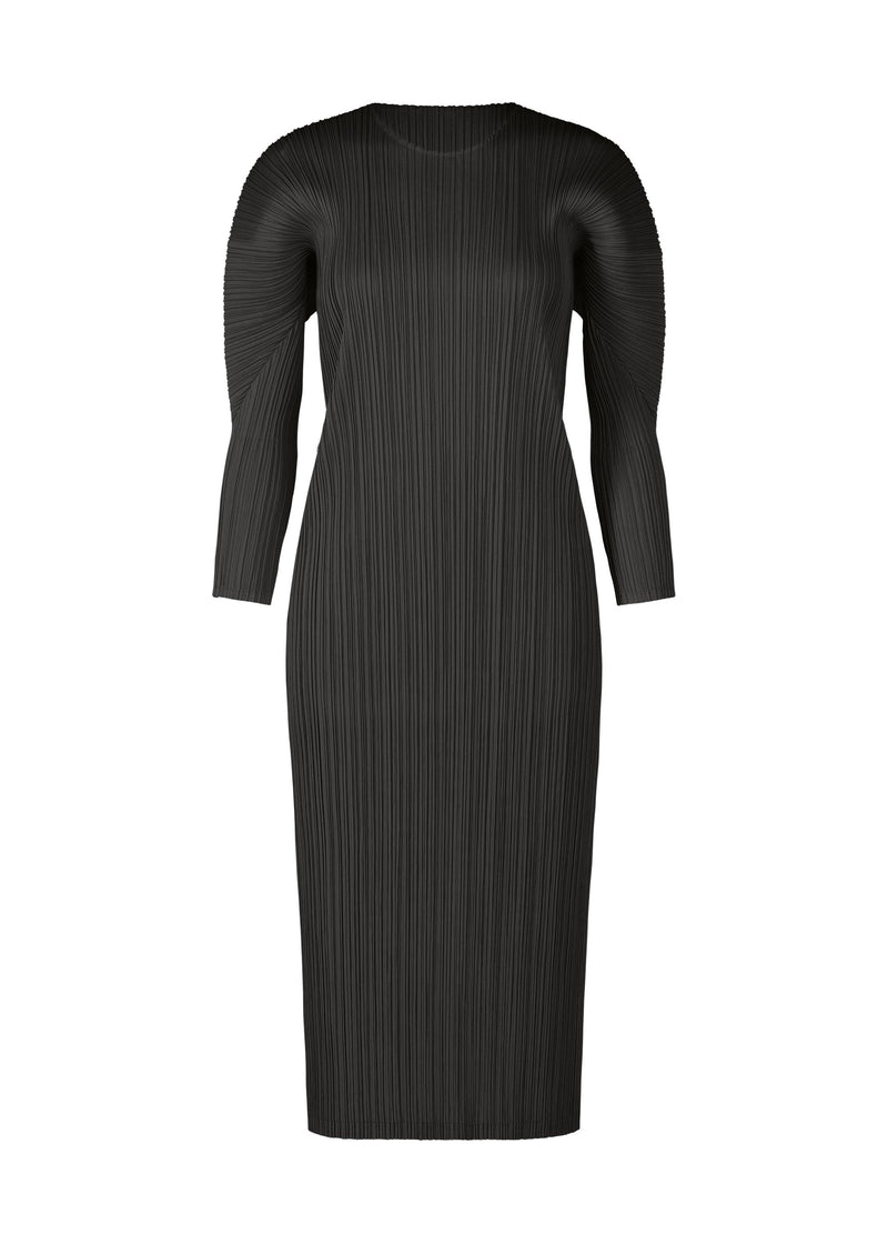 A product shot of the PLEATS PLEASE ISSEY MIYAKE MONTHLY COLORS OCTOBER dress in black (15).