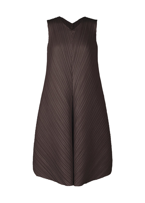 MELLOW PLEATS Dress Dark Brown