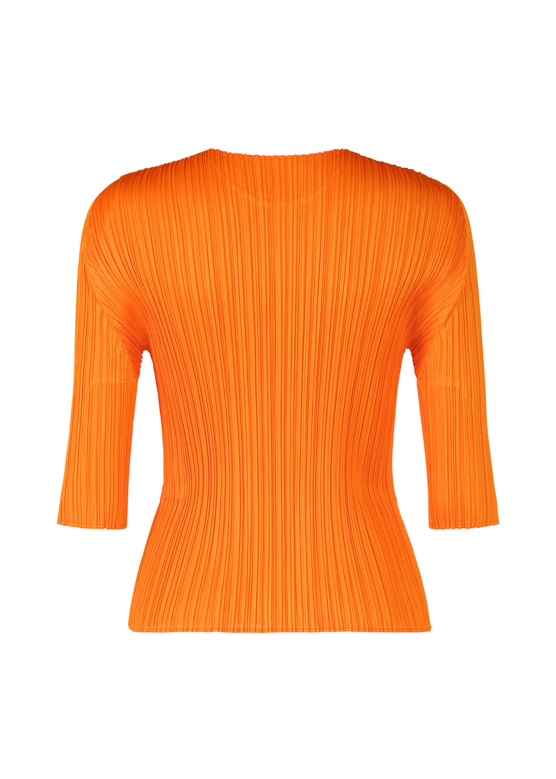 A detail shot of the PLEATS PLEASE ISSEY MIYAKE  MONTHLY COLORS JULY top