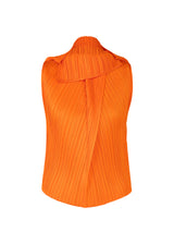 A detail shot of the PLEATS PLEASE ISSEY MIYAKE  MONTHLY COLORS JULY top