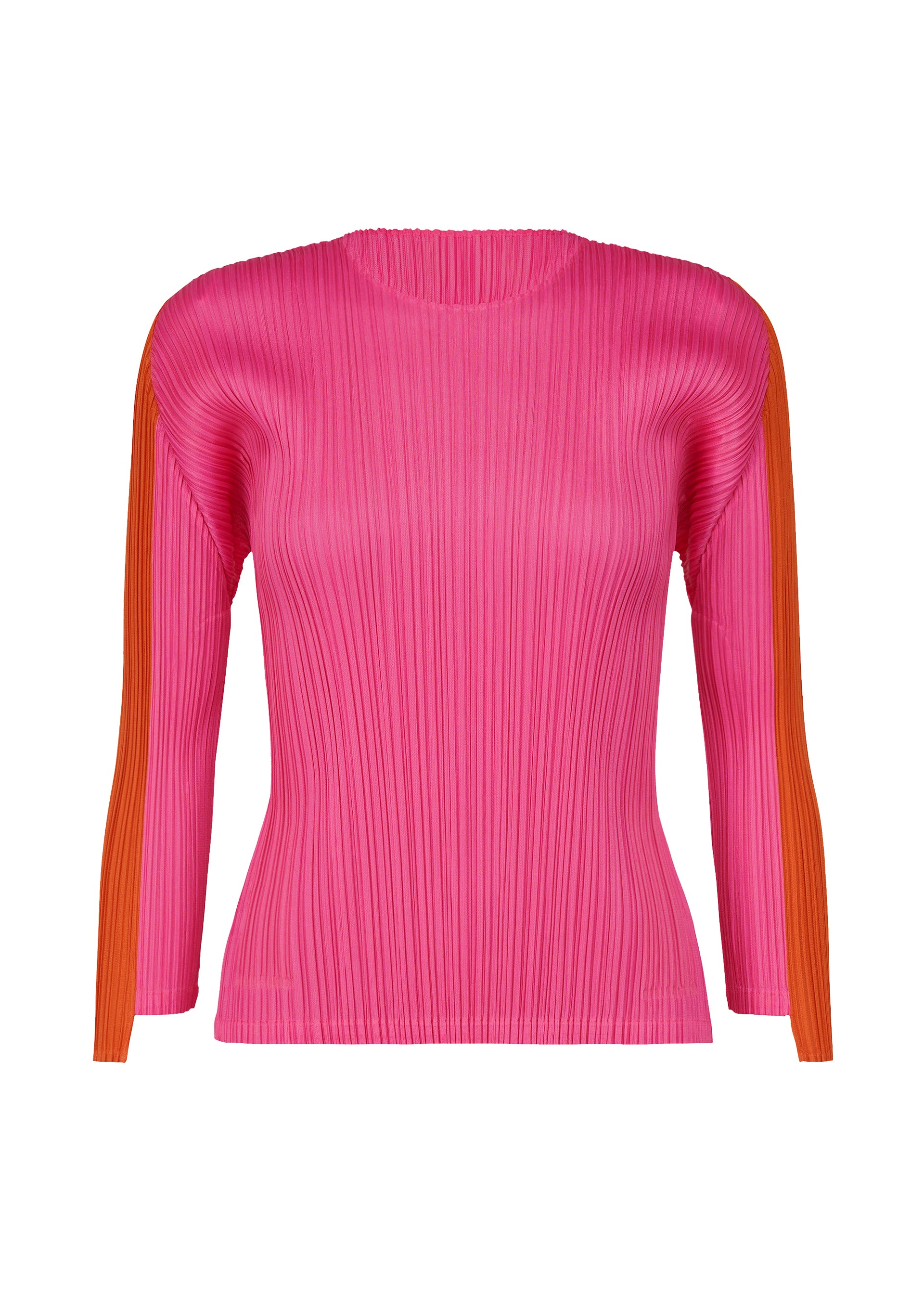 A product shot of the PLEATS PLEASE ISSEY MIYAKE  COMET top in bright pink (26)