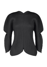 A product shot of the PLEATS PLEASE ISSEY MIYAKE WORMHOLE top in black (15).