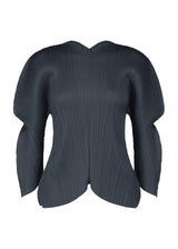 A product shot of the PLEATS PLEASE ISSEY MIYAKE WORMHOLE top in navy (75).