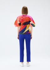 A model wears the PLEATS PLEASE ISSEY MIYAKE  VOYAGER top