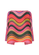 A product shot of the PLEATS PLEASE ISSEY MIYAKE WARP top in pink (22).