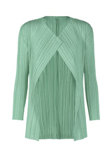 MELLOW PLEATS Cardigan Steel Green