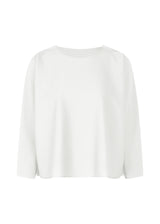 A product shot of the PLEATS PLEASE ISSEY MIYAKE  A POC FORM top in white (01)