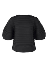 A product shot of the PLEATS PLEASE ISSEY MIYAKE  MUSHROOM KNIT top in black (15)