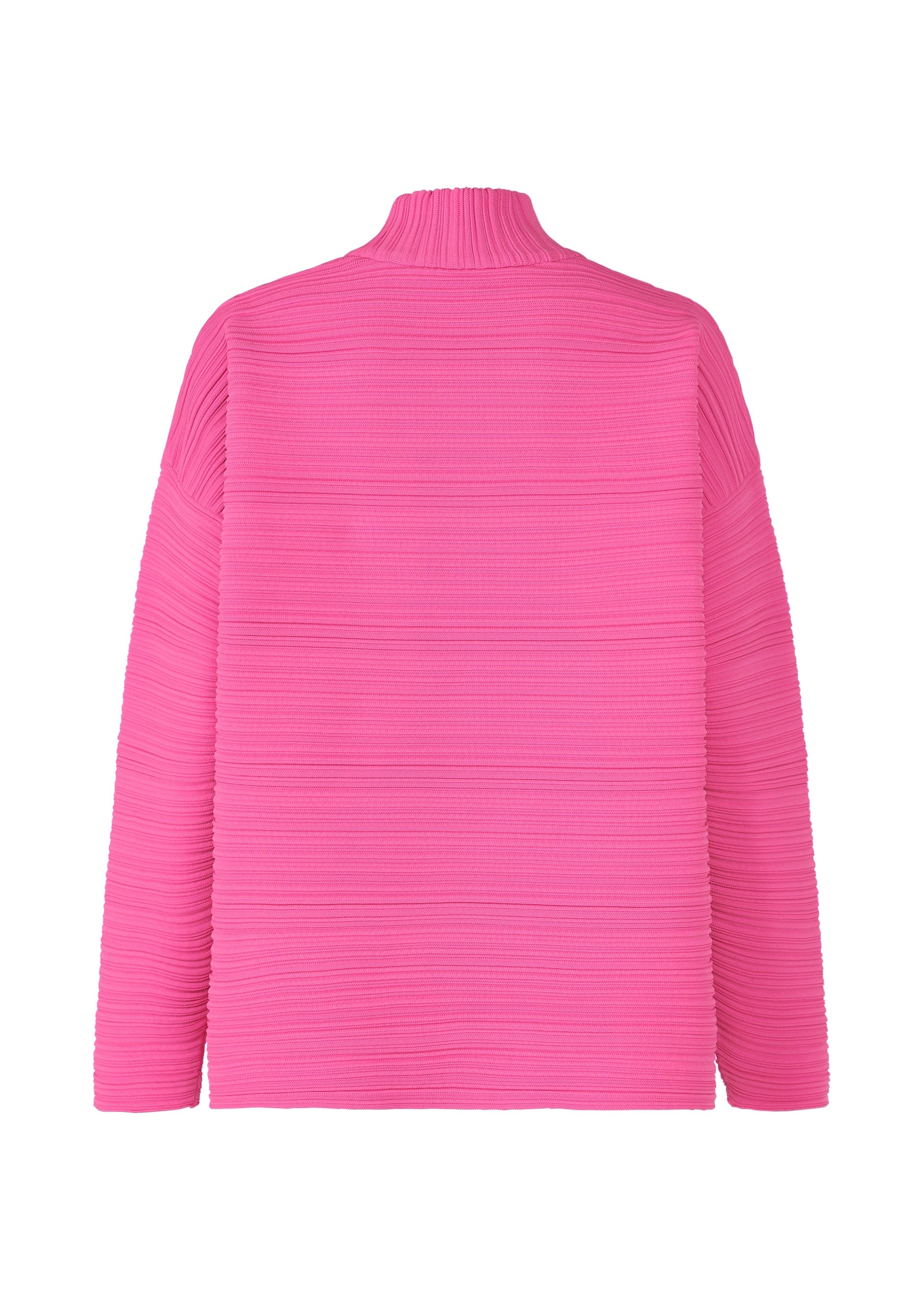 A detail shot of the PLEATS PLEASE ISSEY MIYAKE CREPE KNIT top.