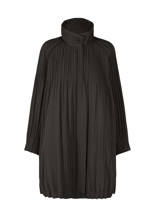 A product shot of the PLEATS PLEASE ISSEY MIYAKE PADDED PLEATS COAT coat in black (15).