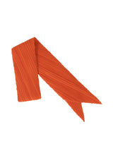 A product shot of the PLEATS PLEASE ISSEY MIYAKE  MONTHLY SCARF JULY stole in dark orange (33)