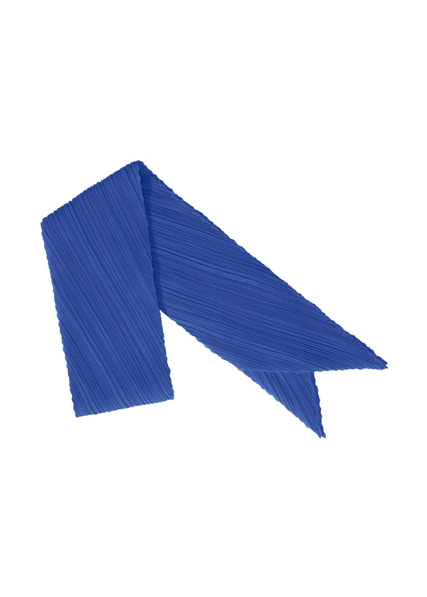 A product shot of the PLEATS PLEASE ISSEY MIYAKE MONTHLY SCARF OCTOBER stole in blue (72).