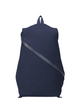 A product shot of the PLEATS PLEASE ISSEY MIYAKE  BIAS PLEATS BACKPACK backpack in navy (75)