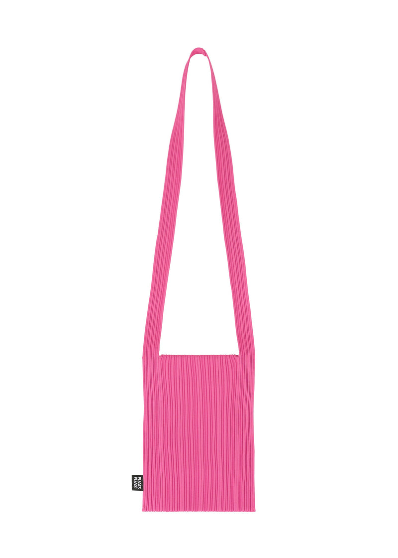 A product shot of the PLEATS PLEASE ISSEY MIYAKE CREPE KNIT BAG bag in pink (22).