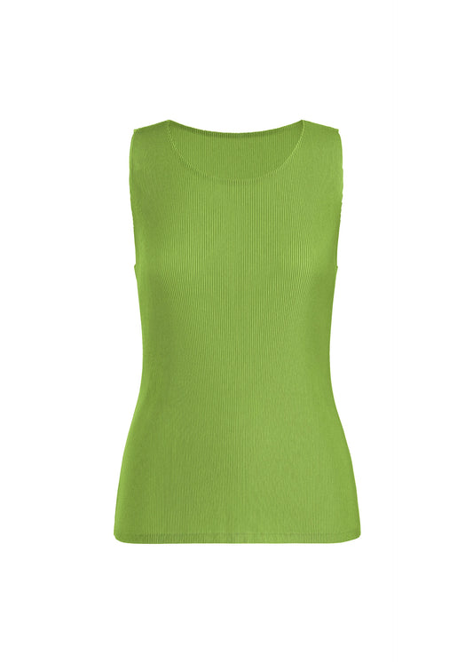 A product shot of the PLEATS PLEASE ISSEY MIYAKE MIST JUNE top in light green (60).